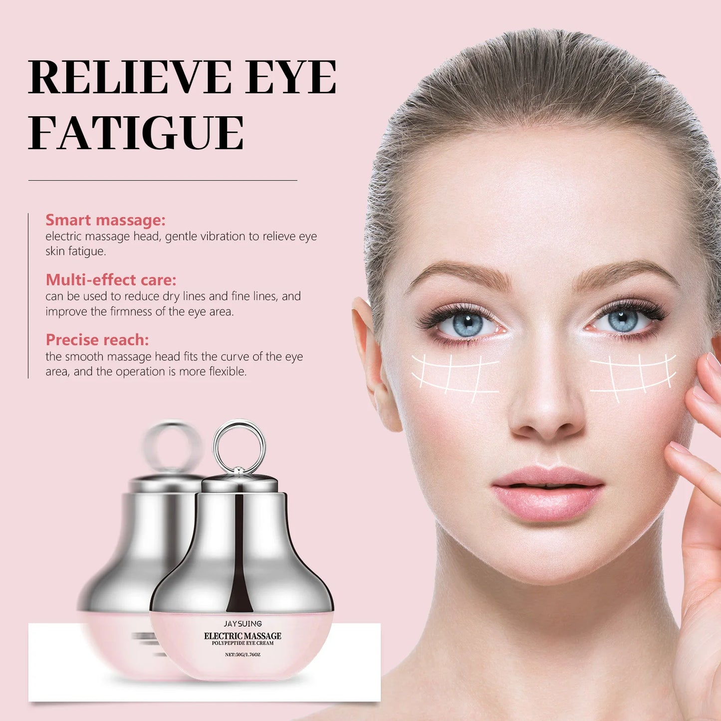 Electric Firming Eye Cream Accelerate Absorption Moisturize Skin Fade Dark Circles Reduce Crow's Feet Automatic Roller Eye Serum