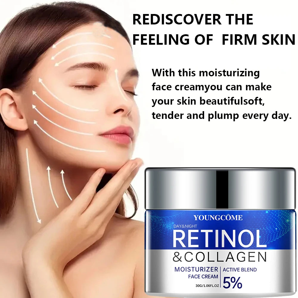 2pcs set Retinol Cream Serum Combo Set Locks In Moisture Repairs Skin Smoothes Wrinkles Increases Elasticity For Healthier Skin