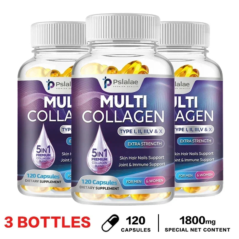 Multiple Collagen - Skin, Joints, Hair, Nail Health, Antioxidant - Collagen Types I, II, III, V, and X