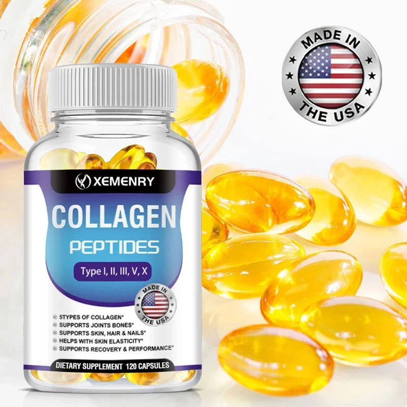 Collagen Peptide - Anti-Aging, Anti-oxidation, Anti-wrinkle, Type I, II, III, V Premium Collagen ComplexSupplements