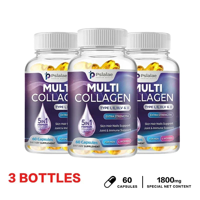 Multiple Collagen - Skin, Joints, Hair, Nail Health, Antioxidant - Collagen Types I, II, III, V, and X