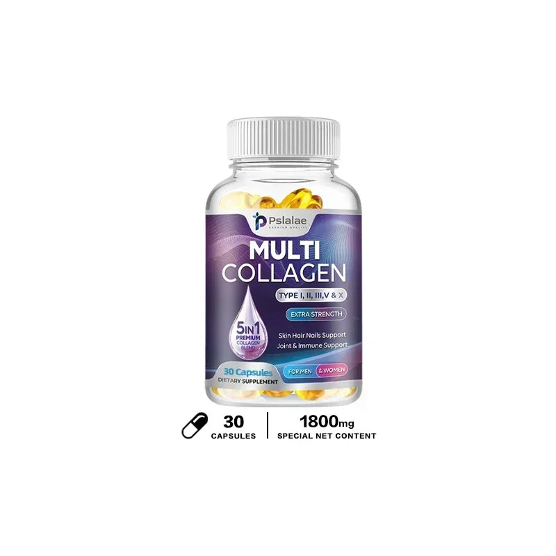 Multiple Collagen - Skin, Joints, Hair, Nail Health, Antioxidant - Collagen Types I, II, III, V, and X