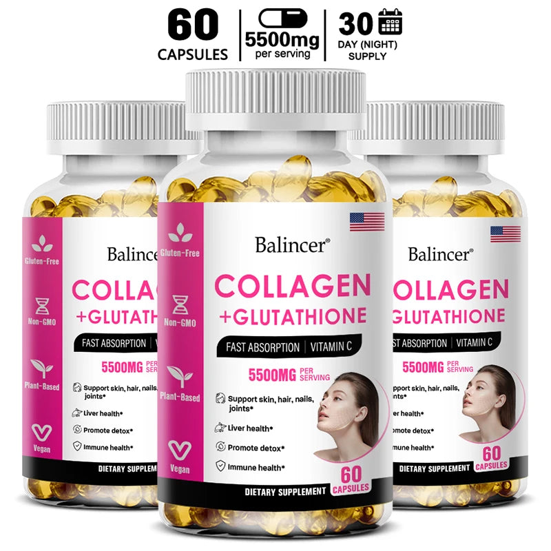 Collagen Vitamin Capsules for Hair, Skin and Nails, Premium Collagen Supplement