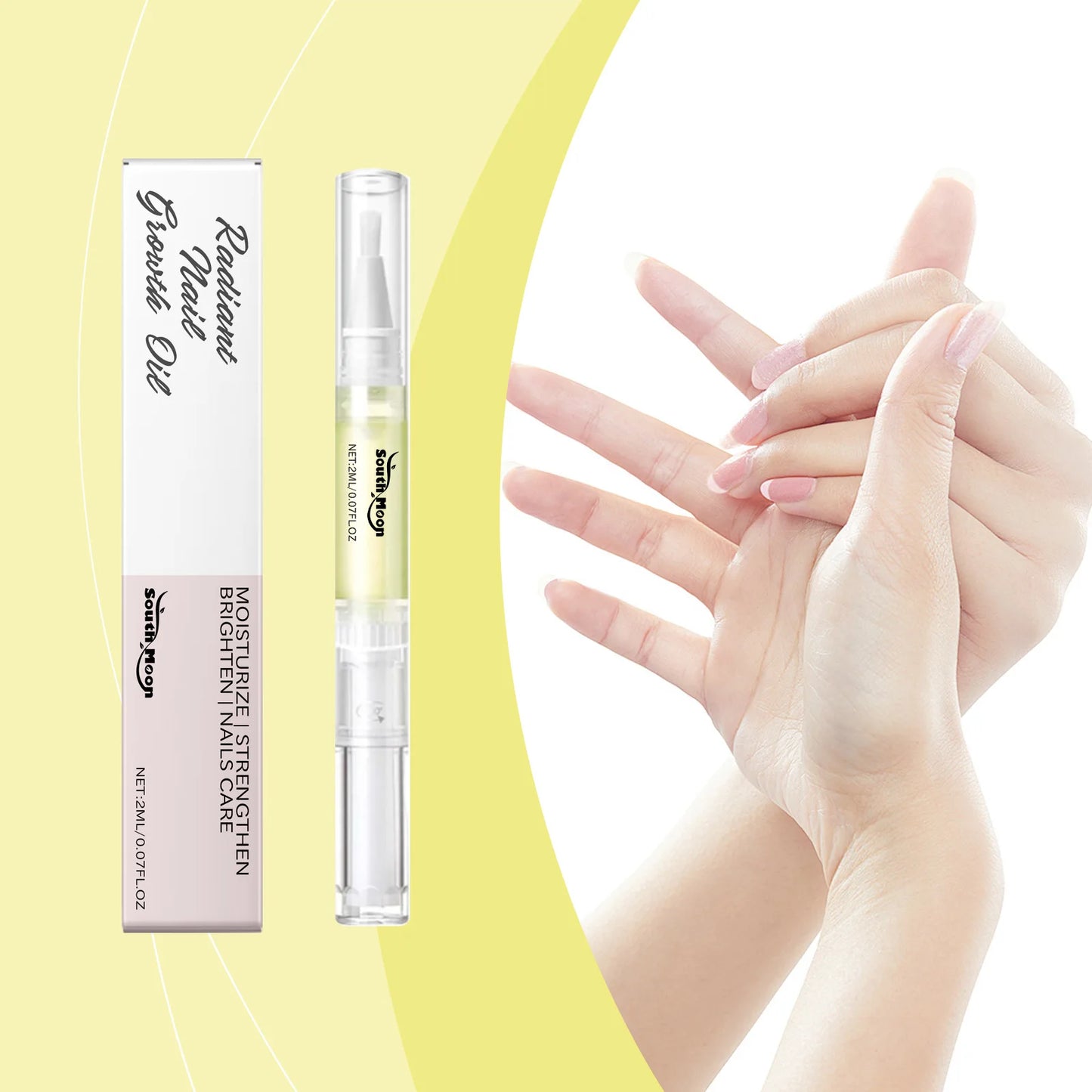 South Moon Hyaluronic Acid Nail Care Pen Improving Nourishing Repairing Damaged Prevented Agnail Hand Nail Treatment Product 2ml