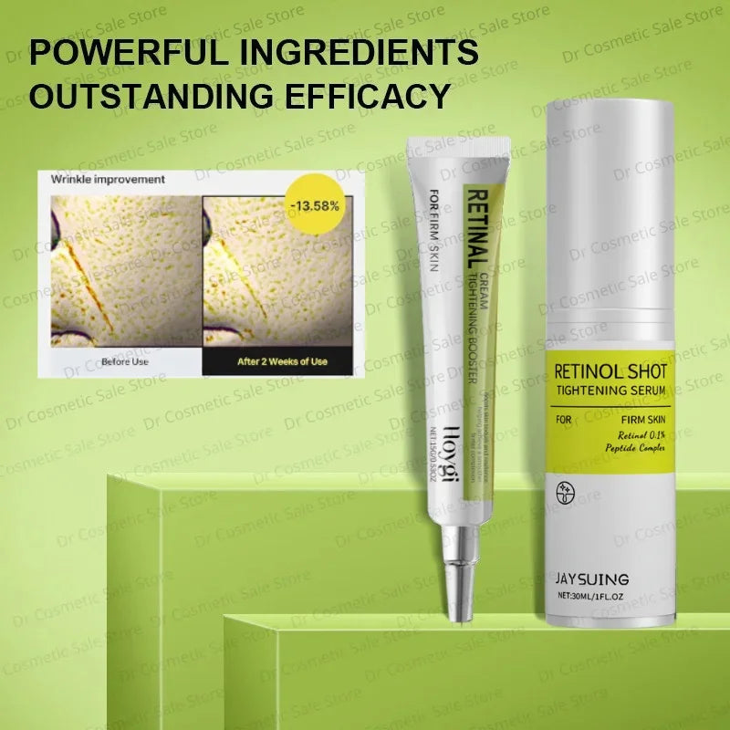 Korean Retinol Wrinkle Remover Cream Shot Tightening Firming Fine Line Enhancer Moisturizing Pore Shrinking Repair Serum Care