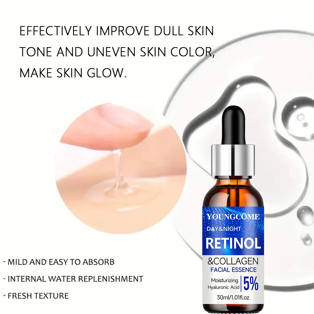 2pcs set Retinol Cream Serum Combo Set Locks In Moisture Repairs Skin Smoothes Wrinkles Increases Elasticity For Healthier Skin