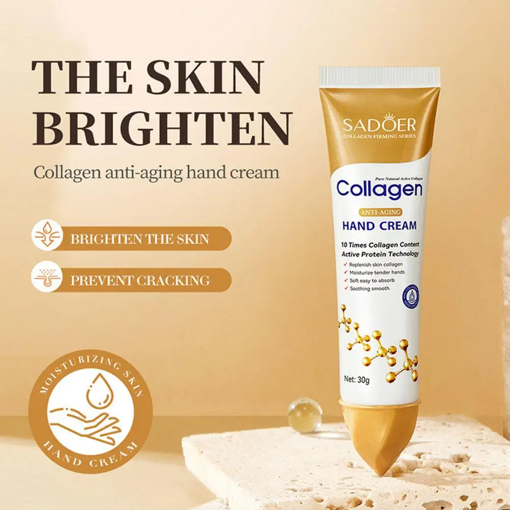 5pcs Sakura/Collagen Hand Cream Hydrating Moisturizing Cherry Blossom Essential Oil Deep Repairing Smoothing Hand Care Cream
