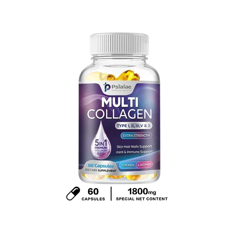 Multiple Collagen - Skin, Joints, Hair, Nail Health, Antioxidant - Collagen Types I, II, III, V, and X