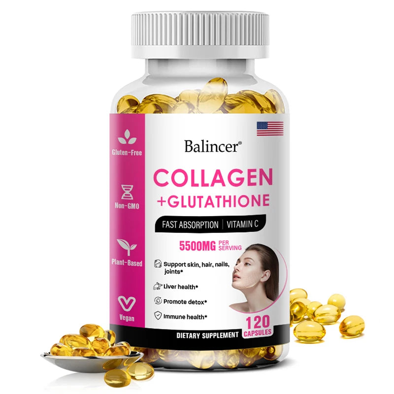 Collagen Vitamin Capsules for Hair, Skin and Nails, Premium Collagen Supplement