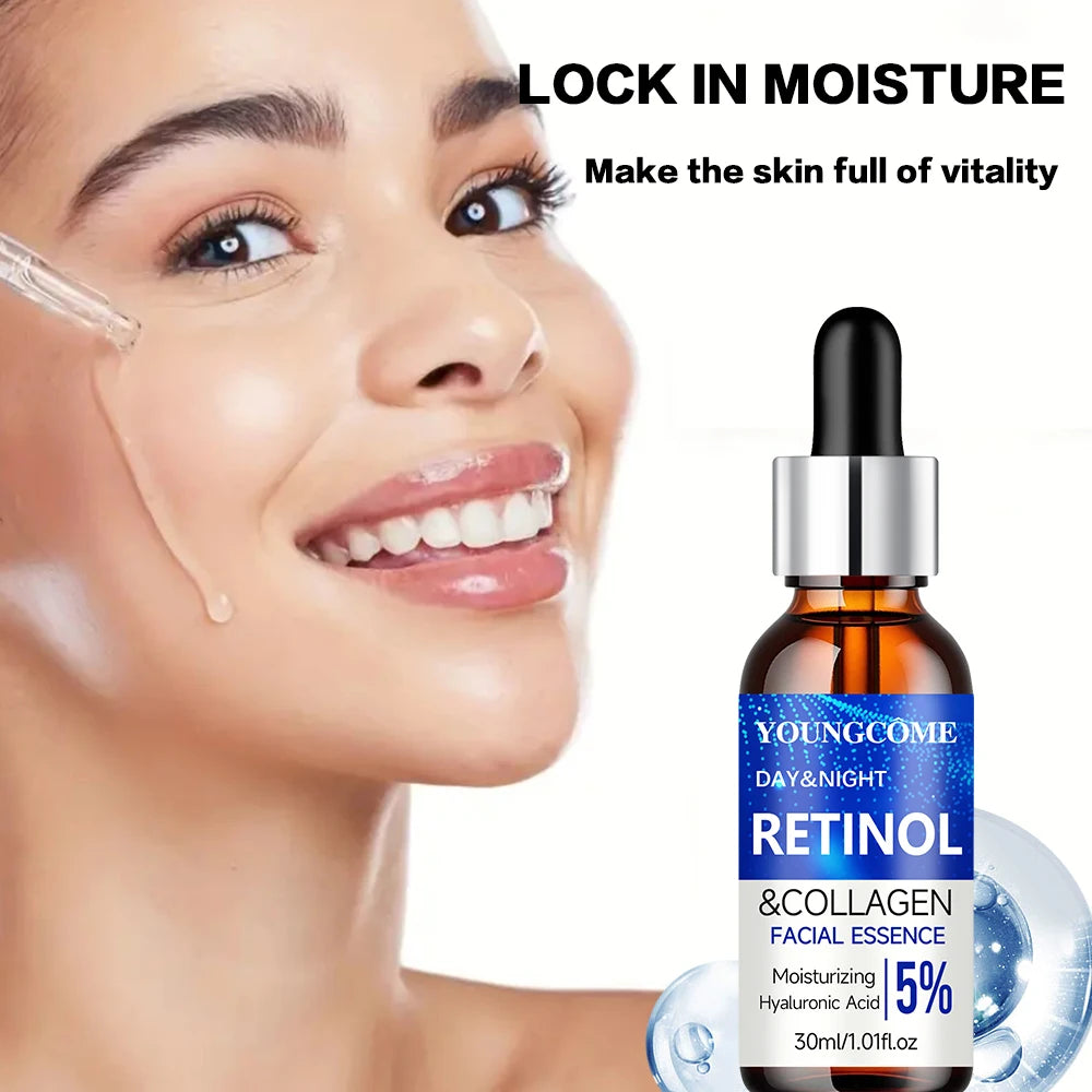 2pcs set Retinol Cream Serum Combo Set Locks In Moisture Repairs Skin Smoothes Wrinkles Increases Elasticity For Healthier Skin
