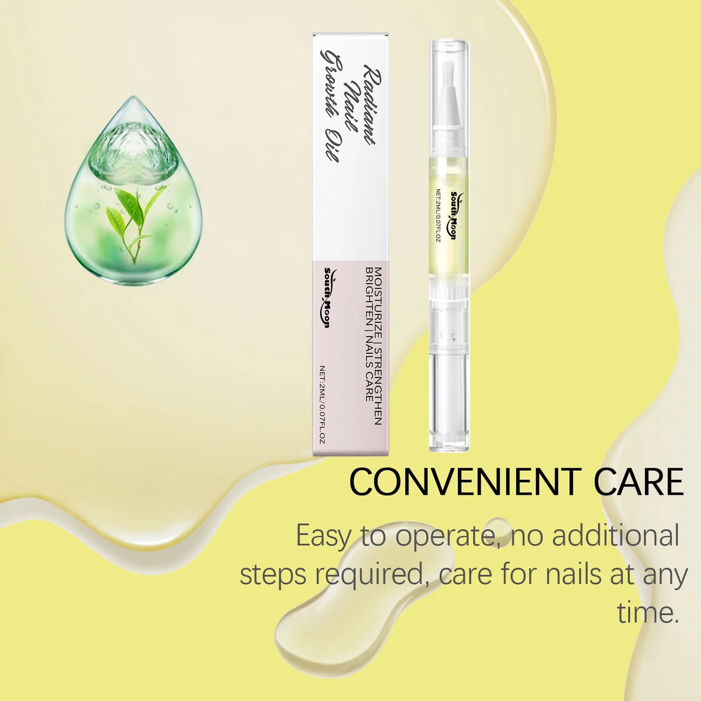 South Moon Hyaluronic Acid Nail Care Pen Improving Nourishing Repairing Damaged Prevented Agnail Hand Nail Treatment Product 2ml