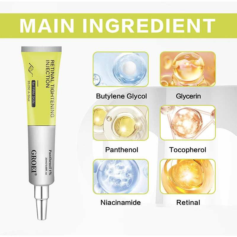 Vita A Retinol Shot Facial Tightening Serum,Eye Tightening Moisturizing Booster Cream,Reduce Wrinkles & Fine Lines,Anti-Aging