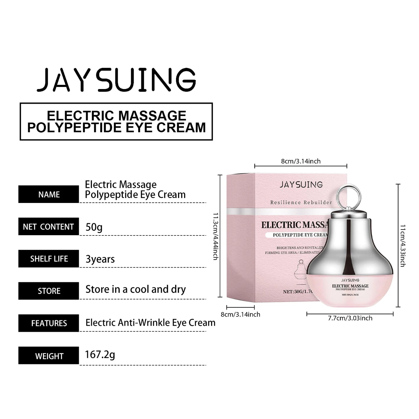 Electric Firming Eye Cream Accelerate Absorption Moisturize Skin Fade Dark Circles Reduce Crow's Feet Automatic Roller Eye Serum