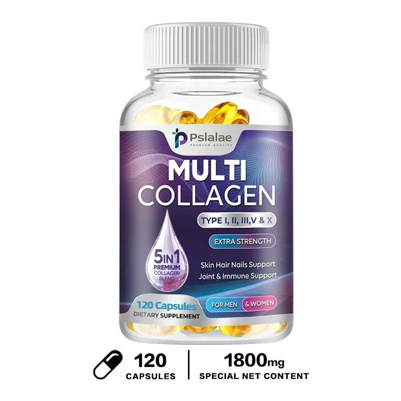 Multiple Collagen - Skin, Joints, Hair, Nail Health, Antioxidant - Collagen Types I, II, III, V, and X