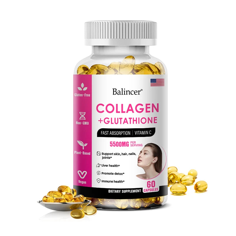 Collagen Vitamin Capsules for Hair, Skin and Nails, Premium Collagen Supplement