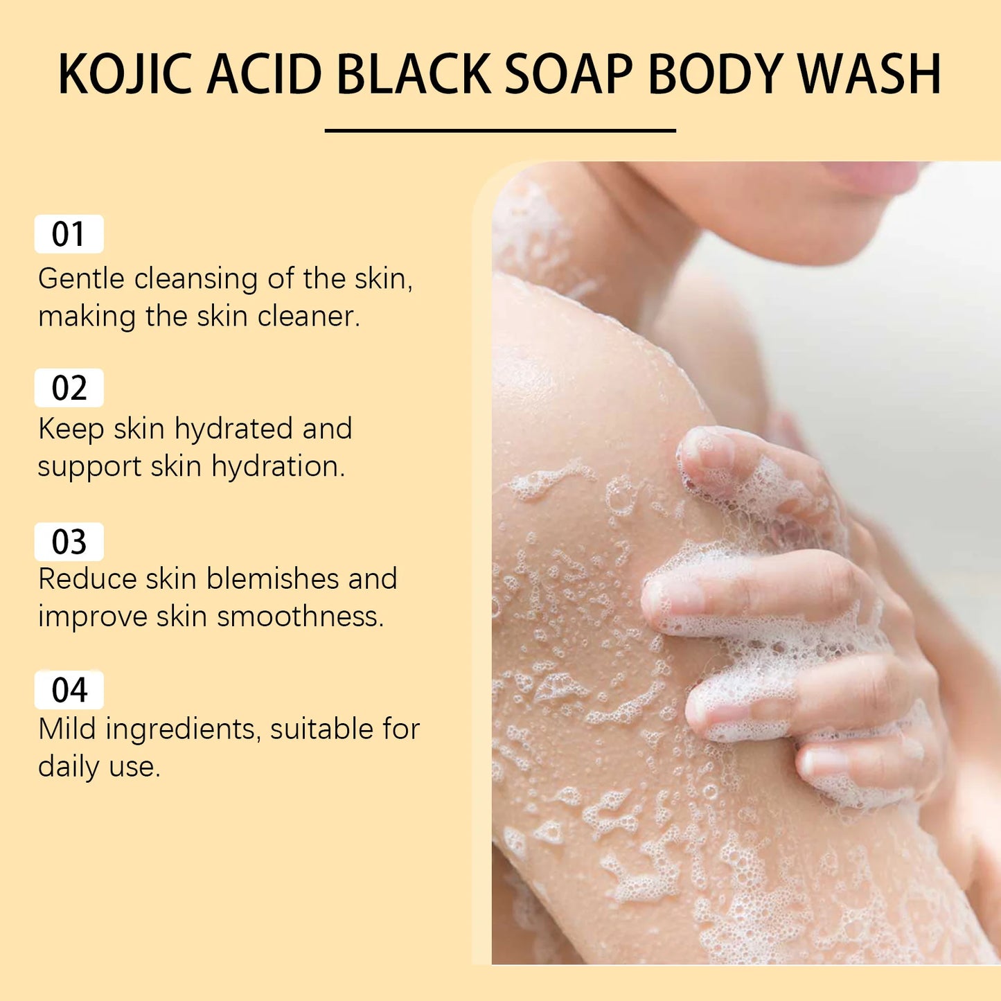 Collagen Shower Gel Brighten Body Lighten Fine Lines Oil Control Lasting Fresh Hydrating Skin Exfoliator Kojic Acid Body Wash