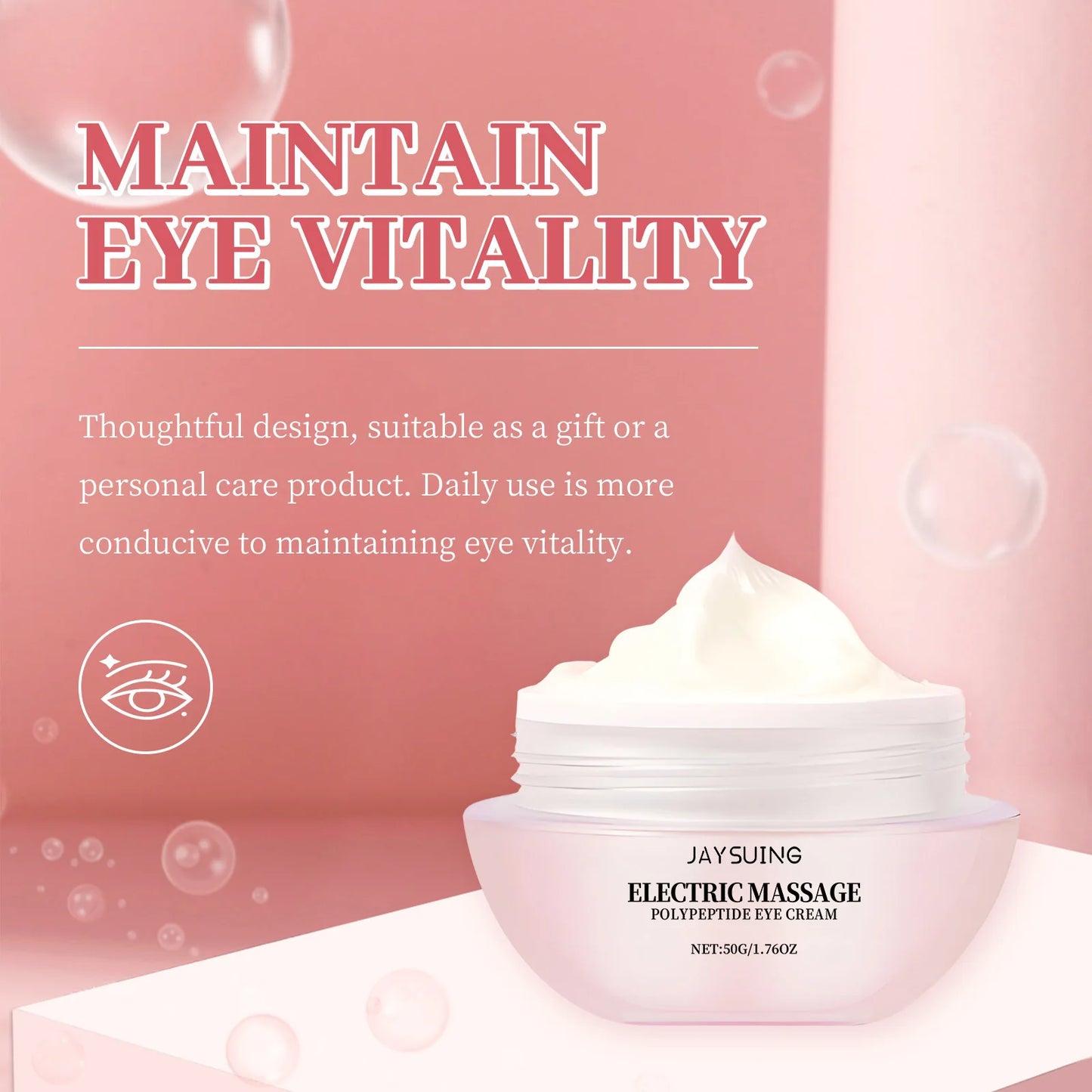 Electric Firming Eye Cream Accelerate Absorption Moisturize Skin Fade Dark Circles Reduce Crow's Feet Automatic Roller Eye Serum