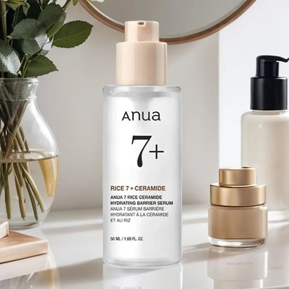 Anua Rice 7% Ceramide Serum Brightening Skin Soothing Repairing Skin Barrier Essence Deep Moisturizing Improving Skin Skincare