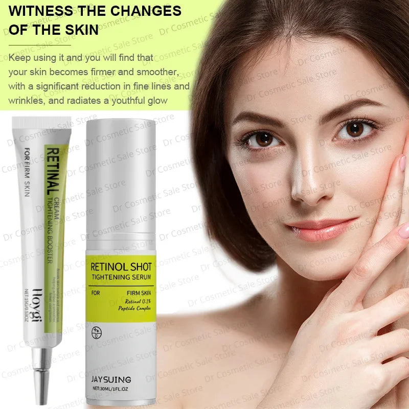 Korean Retinol Wrinkle Remover Cream Shot Tightening Firming Fine Line Enhancer Moisturizing Pore Shrinking Repair Serum Care