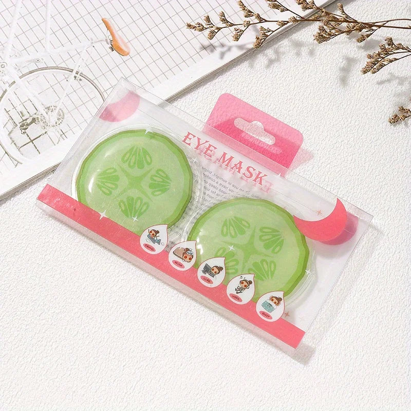 2 pieces/1 pair of reusable hot and cold gel eye masks, suitable for relieving red eyes, pain, and eye relaxation.