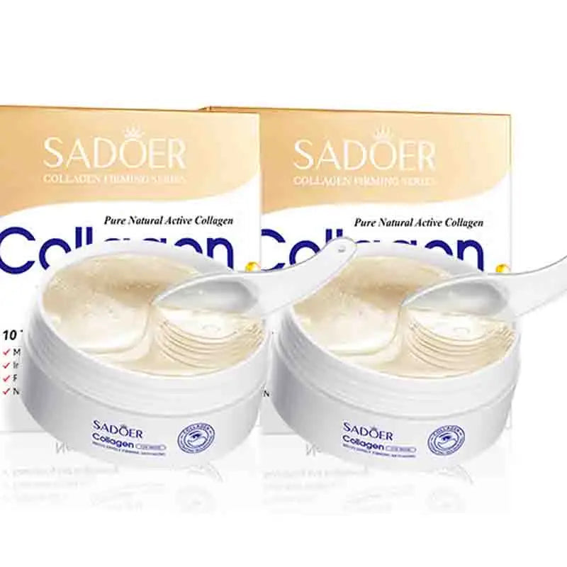 60pcs/box SADOER Crystal Collagen Eye Mask Anti Dark Circles Removal Eyes Bags Moisturizing Eyes Patches Eye Gel Masks Skin Care