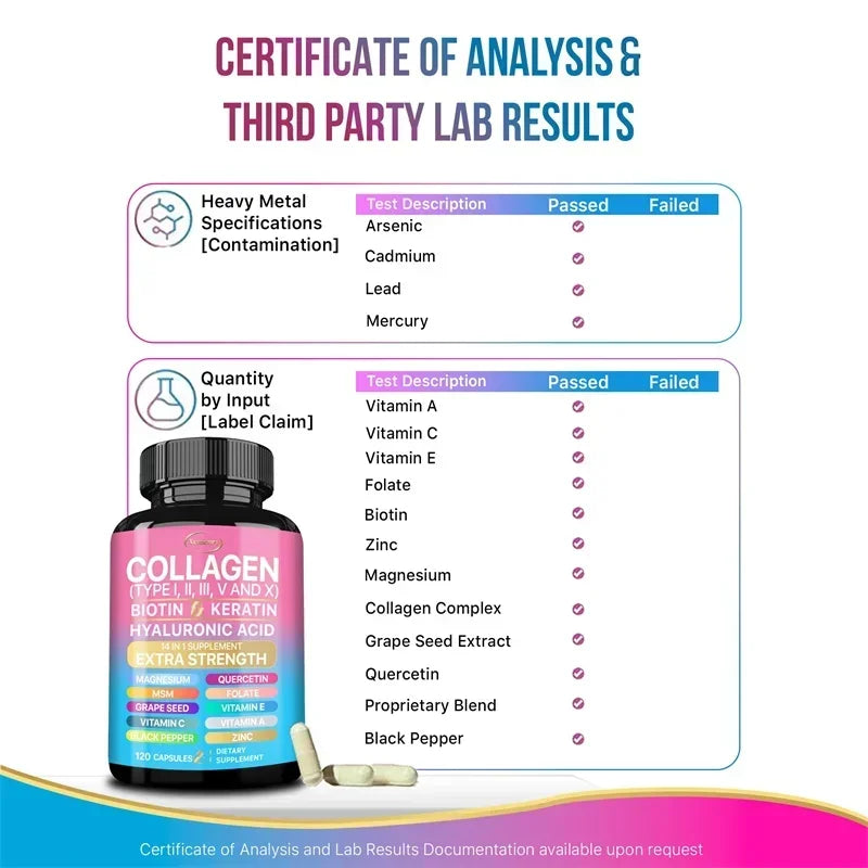 Collagen Supplement - Supports Skin Health, Boosts Immunity and Maintains Overall Well-being, Anti-aging