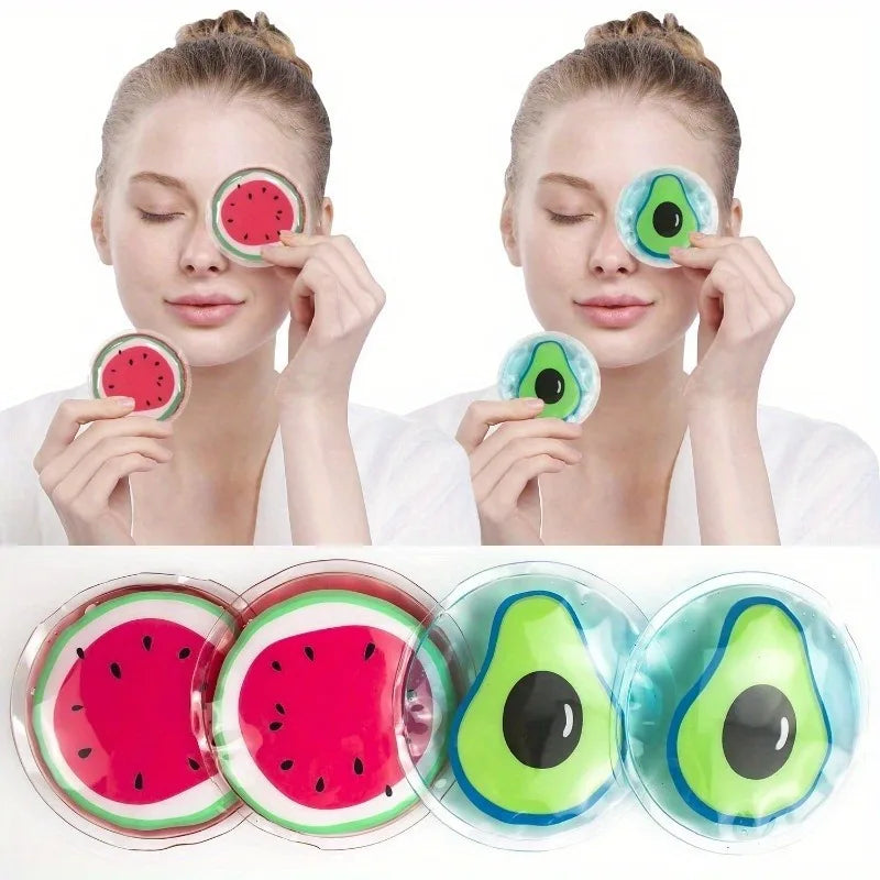 2 pieces/1 pair of reusable hot and cold gel eye masks, suitable for relieving red eyes, pain, and eye relaxation.
